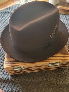 1950s 1960s Resistol Fedora Hat 5 X Beaver Mens 7 3/4 Vintage